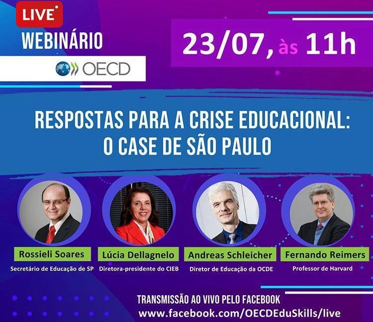 OECD promove live "Respostas para a Crise Educacional: o Case de São Paulo" 