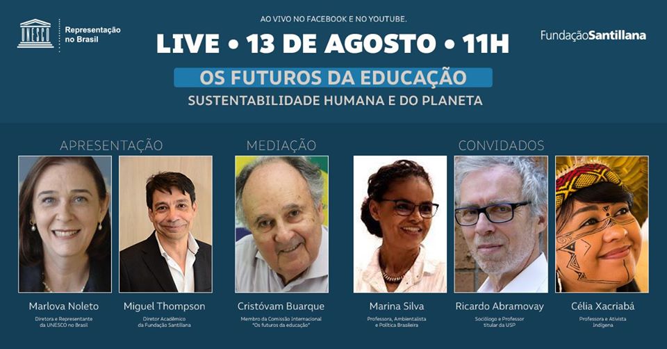 UNESCO e Fundação Santillana debatem “Os Futuros da Educação" em live