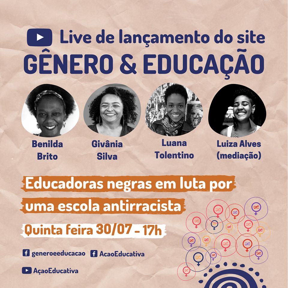 Ação Educativa promove live “Gênero e Educação: educadoras negras em lula por uma escola antirracista”