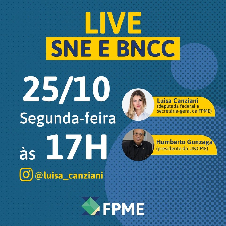 Live promovida pela Frente da Educação debaterá o SNE e o BNCC