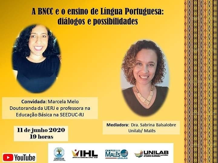 BNCC e ensino de Língua Portuguesa é tema de live