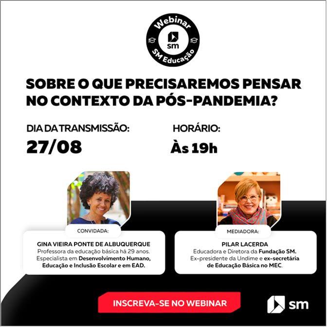 Fundação SM promove webinário para discutir retorno das aulas presenciais 